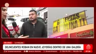 Roban nueve joyerías dentro de galería en La Molina