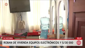 Roban 30 mil soles en efectivo y equipos electrónicos en La Victoria. Foto y video: América Noticias