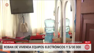 Roban 30 mil soles en efectivo y equipos electrónicos en La Victoria. Foto y video: América Noticias