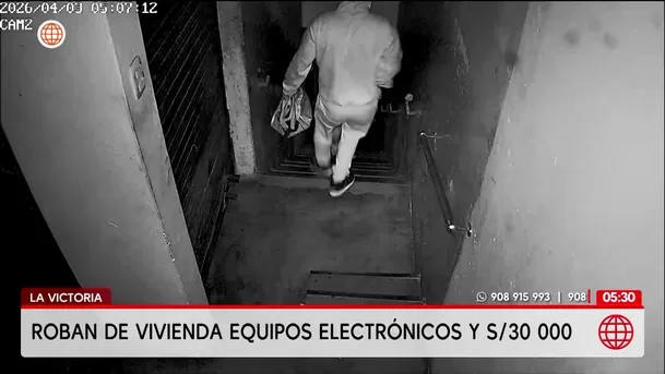 Roban 30 mil soles en efectivo y equipos electrónicos en La Victoria. Foto: América Noticias