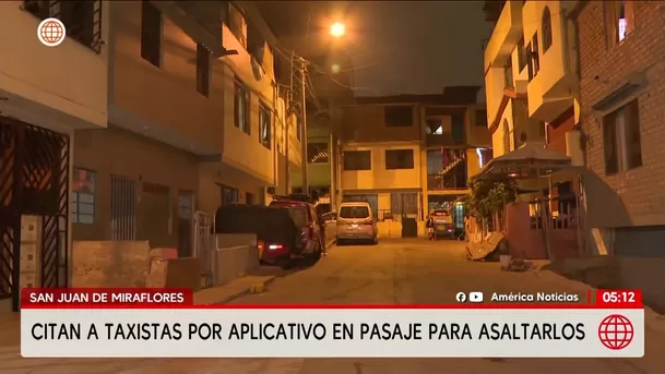 Roban a taxistas en San Juan de Miraflores. Foto: América Noticias Roban a taxistas en San Juan de Miraflores. Foto: América Noticias