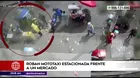 Robaron mototaxi estacionado frente a un mercado en San Juan de Lurigancho