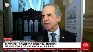 Roberto Chiabra dijo que aceptaría ser presidente si se concreta la vacancia contra Dina Boluarte en el Congreso. Video: Canal N