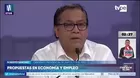 Roberto Sánchez plantea elevar sueldo mínimo y crear fondo de créditos para emprendedores