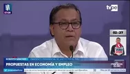 Roberto Sánchez plantea elevar sueldo mínimo y crear fondo de créditos para emprendedores