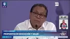 Debate presidencial: Roberto Sánchez propone mejorar salarios docentes, reforzar alimentación escolar y construir policlínicos