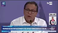 Roberto Sánchez plantea restablecer el referéndum y fortalecer la descentralización del Estado