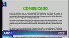 Roberto Sánchez rechaza prohibición de mitin por parte de MML