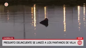 Robo en Chorrillos: Presunto delincuente se ocultó tres horas en los Pantanos de Villa. Foto y video: América Noticias