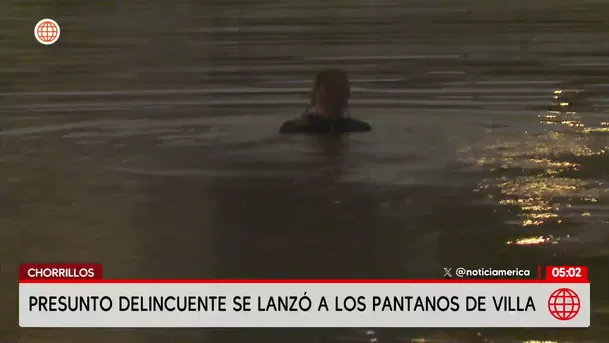 Robo en Chorrillos: Presunto delincuente se ocultó tres horas en los Pantanos de Villa. Foto: América Noticias