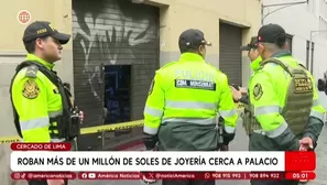 Robo de S/1 millón en joyería frente a Palacio de Gobierno. Foto y video: América Noticias