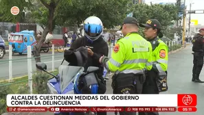 Alcaldes cuestionan medidas del Gobierno contra la delincuencia. Foto y video: América Noticias