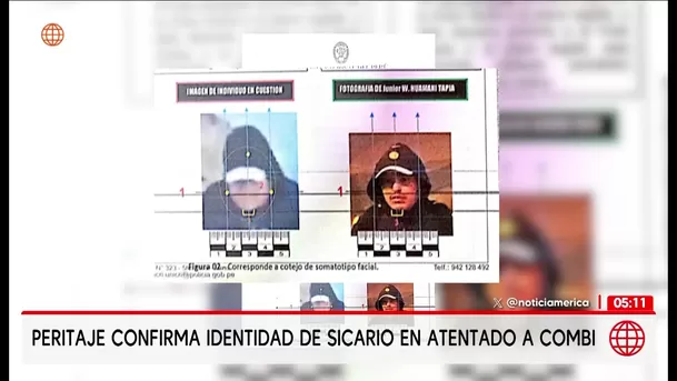 Peritaje confirma identidad de sicario en triple asesinato en combi de Los Rojitos. Foto: América Noticias