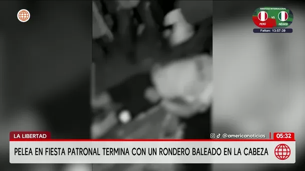 Rondero resulta herido tras disparo en fiesta de La Libertad. Foto: América Noticias Rondero resulta herido tras disparo en fiesta de La Libertad. Foto: América Noticias
