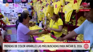 Ropa amarilla lidera ventas en Gamarra para recibir el 2026. Foto y video: ANS