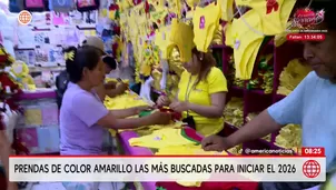 Ropa amarilla lidera ventas en Gamarra para recibir el 2026. Foto y video: ANS