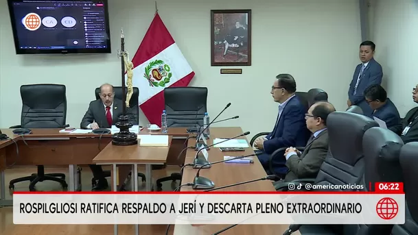 Rospigliosi no convocará a pleno y apoya a José Jerí/América Noticias Rospigliosi no convocará a pleno y apoya a José Jerí/América Noticias