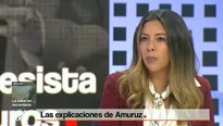 La congresista Amuruz brindó explicaciones sobre su relación con Paul García. Foto y video: Cuarto Poder 