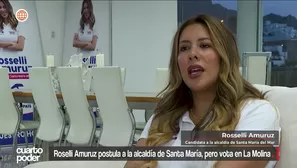 Rosselli Amuruz postula a la alcaldía de Santa María del Mar, pero vota en La Molina. Su lista incluye familiares y personas vinculadas a su entorno laboral que también votan fuera del distrito. Video: Cuarto Poder