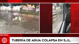 Personal de Sedapal logró controlar el incidente. Foto-Video: América Noticias