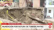 Rotura de tubería deja viviendas inhabitables en VMT