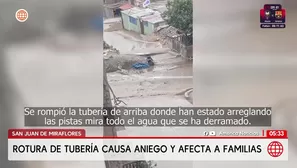 Rotura de tubería durante obras provoca gran aniego en San Juan de Miraflores. Foto y video: América Noticias