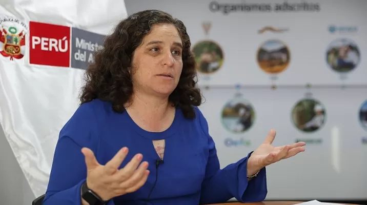 Lucía Ruiz, ministra del Ambiente. Foto: Andina Lucía Ruiz, ministra del Ambiente. Foto: Andina