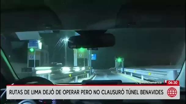 Rutas de Lima cesa peajes y túnel Benavides sigue operativo/ América Noticias Rutas de Lima cesa peajes y túnel Benavides sigue operativo/ América Noticias