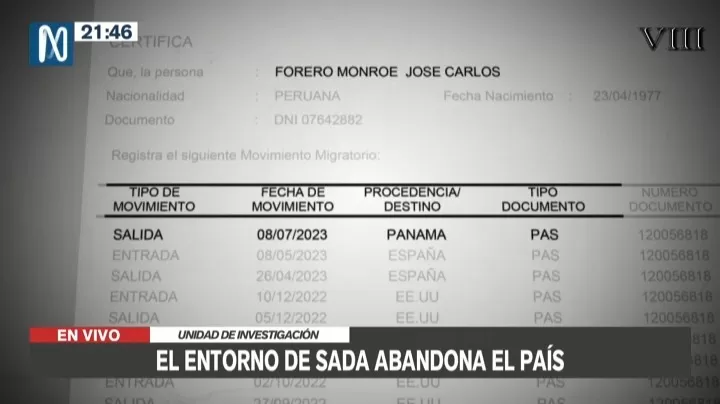 Reporte migratorio de Carlos Forero Monroe - Foto: Canal N