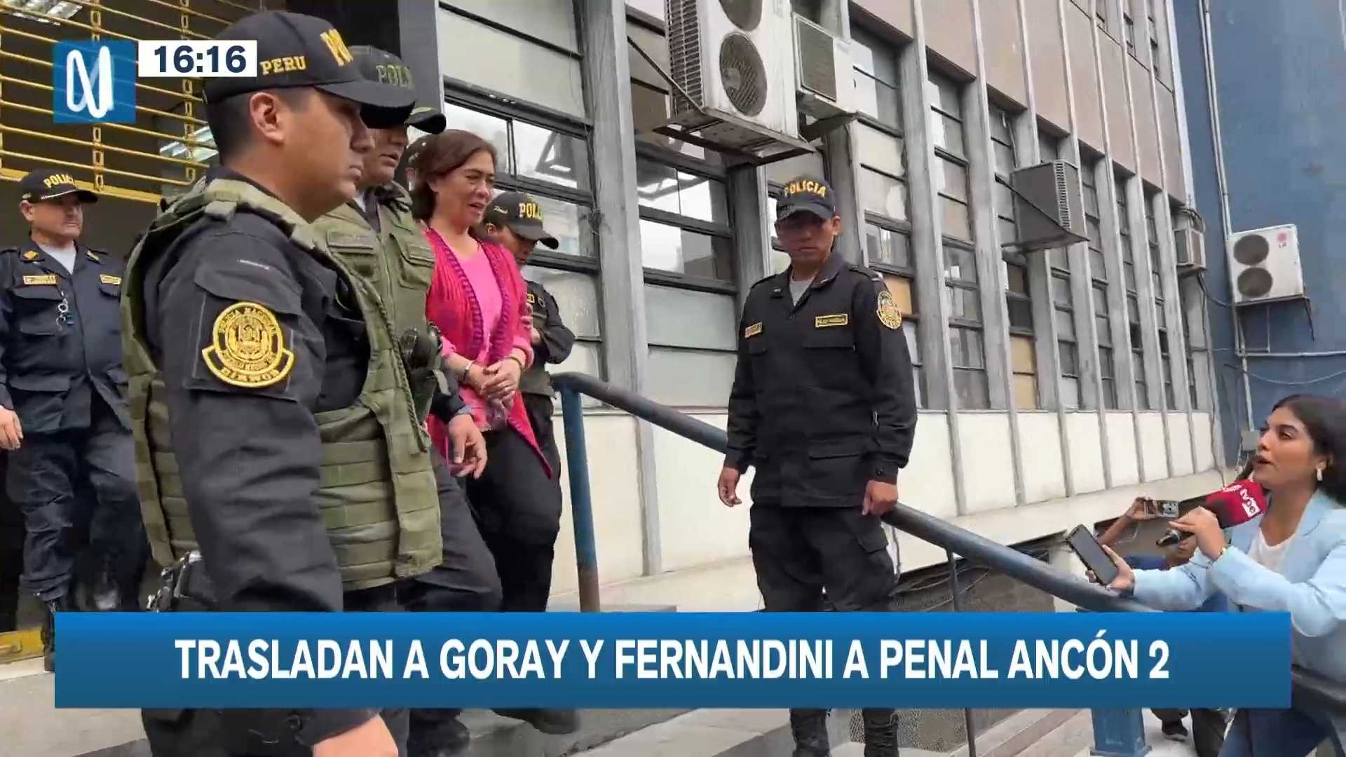 Sada Goray al ser trasladada por personal del INPE - Foto: Canal N