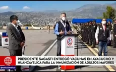 Sagasti entregó vacunas en Ayacucho y Huancavelica para inmunización de adultos mayores - Noticias de huancavelica
