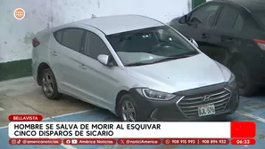 Hombre se salva de morir tras esquivar cinco disparos de sicario en Bellavista. Foto y video: América Noticias