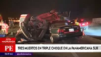 El accidente ocurrió en la Panamericana Sur. Foto: América TV