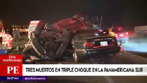 El accidente ocurrió en la Panamericana Sur. Foto: América TV