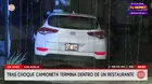 San Borja: Camioneta se despista y termina dentro de restaurante