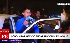 San Borja: Conductor intentó fugar tras triple choque  - Noticias de 