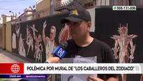 Polémica por mural de Los Caballeros del Zodiaco en San Borja. Foto y video: América Noticias