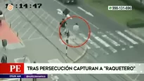 Capturan a raquetero en San Borja. Foto y video: América Noticias