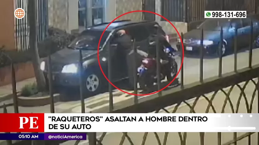 San Borja: Raqueteros asaltan a hombre dentro de su auto