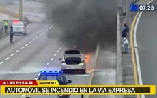 San Isidro: Automóvil se incendió en la Vía Expresa  - Noticias de incendio