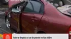 San Isidro: chofer se quedó dormido y su auto cayó del puente Villarán
