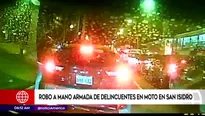 Robo a mano armada en San Isidro. América Noticias