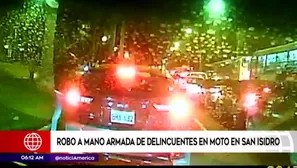 Robo a mano armada en San Isidro. América Noticias