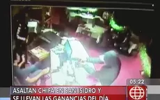 San Isidro: Delincuentes armados asaltaron un chifa en menos de 45 segundos - Noticias de chifa
