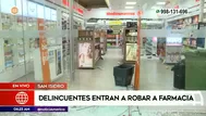 San Isidro: Delincuentes robaron costosos productos en farmacia