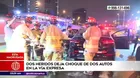 San Isidro: Dos heridos dejó choque de dos autos en la Vía Expresa