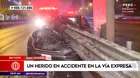 San Isidro: Un herido tras accidente de tránsito en la Vía Expresa