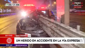 Accidente de tránsito en la Vía Expresa en San Isidro. Foto y video: América Noticias