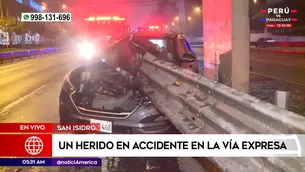 Accidente de tránsito en la Vía Expresa en San Isidro. Foto y video: América Noticias