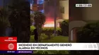 San Isidro: Incendio en departamento alarmó a vecinos